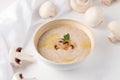 Traditional european dish cream champignon soup