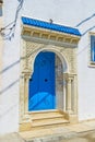 Arabic door in Monastir Royalty Free Stock Photo