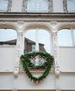 The Traditional Facade of Colmars Christmas Market Royalty Free Stock Photo