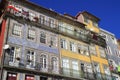 Traditional facades, Colorful architecture in the Old Town of Porto