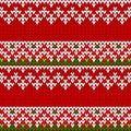 Traditional Fair Knitted Pattern. Christmas and New Year Design Background