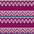 Traditional Fair Knitted Pattern. Christmas and New Year Design Background