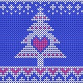 Traditional Fair Knitted Pattern. Christmas and New Year Design Background