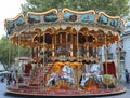 Traditional fairground carousel in Avignon, France