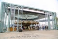 Traditional fairground Jane`s carousel in Brooklyn