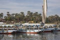 Traditional felluca sailing boat on Nile River Royalty Free Stock Photo