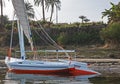 Traditional felluca sailing boat on Nile River Royalty Free Stock Photo