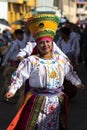 Traditional female dress details in Pujili Ecuador