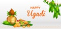 traditional festival holiday background for the New Year's Day for the states of Andhra Pradesh, Telangana, and