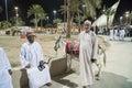 Man and donkey at festival Oman Royalty Free Stock Photo