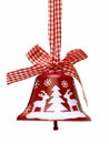 Red bell, Christmas traditional decoration Royalty Free Stock Photo