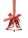 Red bell, Christmas traditional decoration Royalty Free Stock Photo