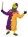 Traditional and festive Monocuco disguise for the Barranquilla`s Carnival, Vector illustration