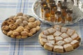 Traditional festive Moroccan cookies and tea Royalty Free Stock Photo