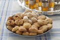 Traditional festive Moroccan cookies and tea Royalty Free Stock Photo