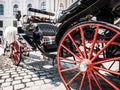 Traditional Fiaker carriage at Hofburg Palace in Vienna, Austria Royalty Free Stock Photo