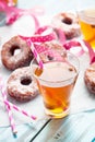 Sugar donuts and sima Royalty Free Stock Photo