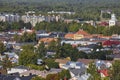 Traditional finnish town of Rauma from Torni viewpoint. Finland