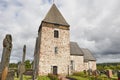 Traditional finnish wooden roof cathedral. Sta. Catharina. Hamma Royalty Free Stock Photo