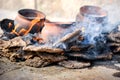 Traditional fire-coocking Royalty Free Stock Photo