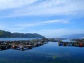 Traditional fish cage in Lake Toba