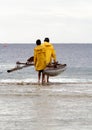 Traditional fisherman setting out Royalty Free Stock Photo