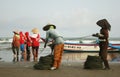 Traditional Fisherman Wife Help Her Friend