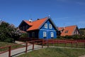 Traditional fishermans house in Nida, Lithuania Royalty Free Stock Photo