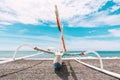 Traditional fishing boat in Bali, Indonesia Royalty Free Stock Photo