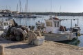 Traditional fishing boat moored in Mallorca