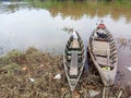 traditional fishing boat on a river