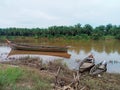 traditional fishing boat on a river