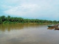 traditional fishing boat on a river