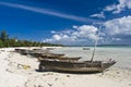 Traditional fishing boats on beach Royalty Free Stock Photo