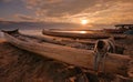 Traditional fishing boats in Kanyakumari, India Royalty Free Stock Photo