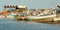 Typical fisching boats on the Culatra Island, Algarve - Portugal