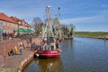 Traditional fishing boats in the port of Hooksiel, Germany