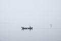 Traditional fishing boats during toil