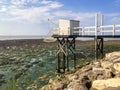 Traditional fishing cabin and net - Carrelet - Saint Georges de Didonne, France