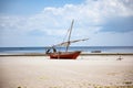 Traditional fishing Dhow in Zanzibar Royalty Free Stock Photo