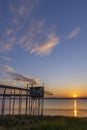 Traditional fishing hut on river Gironde, Bordeaux, Aquitaine, France Royalty Free Stock Photo