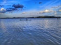 Traditional fishing, local cultural working with panorama scenery