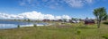 Traditional Fishing Village and Boat houses lake on Stor-Rabben Island Royalty Free Stock Photo