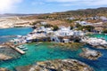 The traditional fishing village of Mandrakia, Milos island, Greece Royalty Free Stock Photo