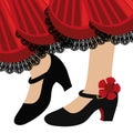 Traditional flamenco shoes icon Royalty Free Stock Photo