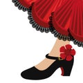 Traditional flamenco shoes icon Royalty Free Stock Photo