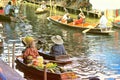 Traditional Floating Market, Bangkok, Thailand Royalty Free Stock Photo