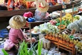 Traditional Floating Market, Bangkok, Thailand Royalty Free Stock Photo