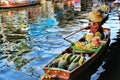 Traditional Floating Market, Bangkok, Thailand Royalty Free Stock Photo