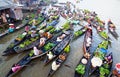 Traditional Floating Market at Lok Baintan, Banjarmasin, South Kalimantan, Indonesia. Royalty Free Stock Photo